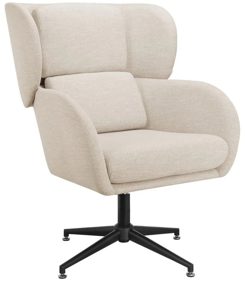 Fehér bársony füles fotel Vanessa – Støraa