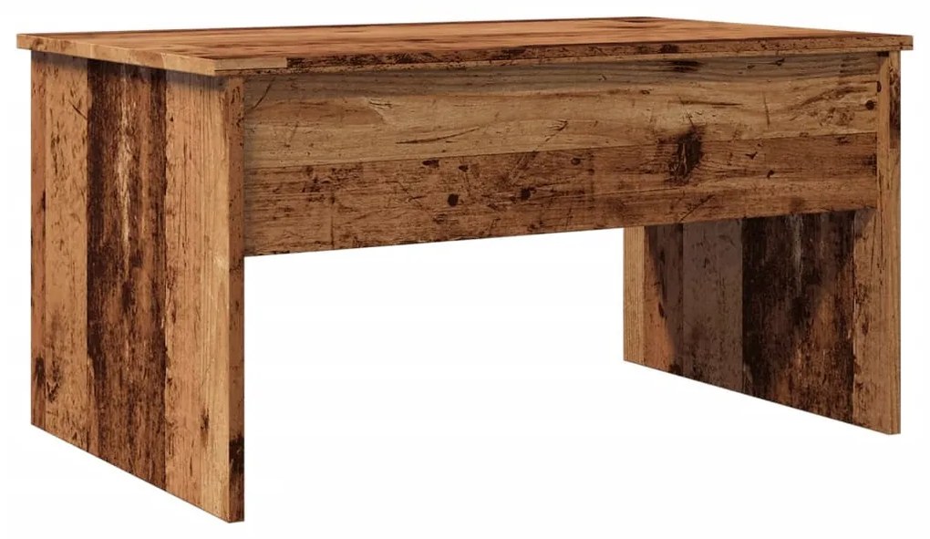 antik fa színű szerelt fa dohányzóasztal 80 x 50,5 x 41,5 cm
