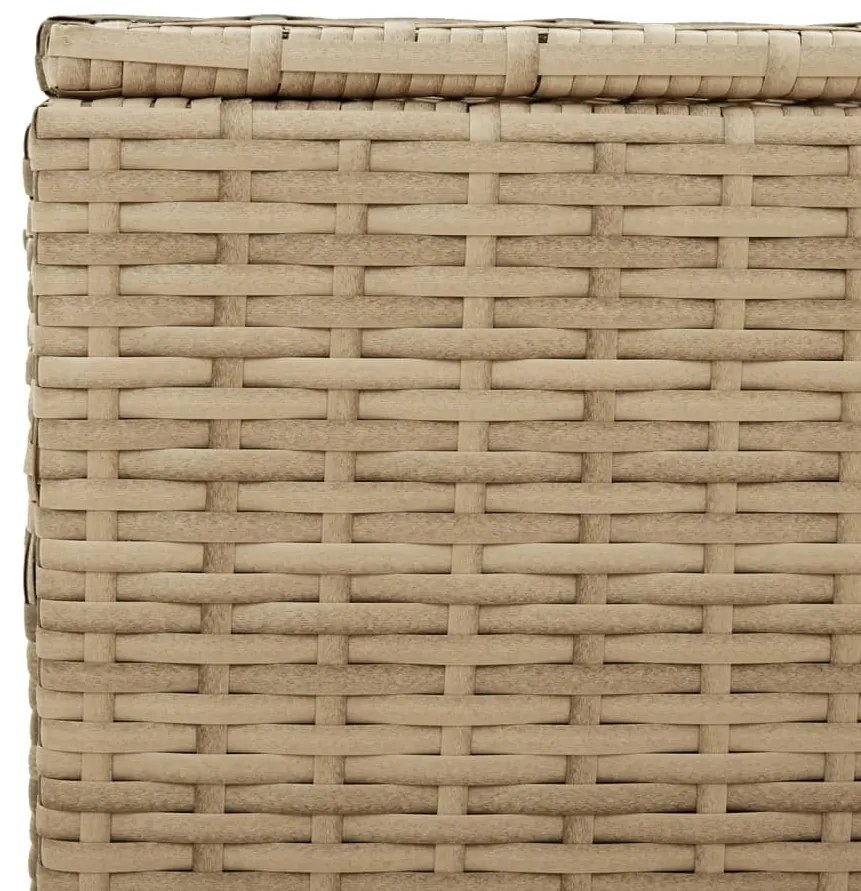 vegyes bézs polyrattan kerti tárolóláda 190 L
