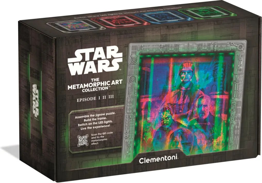 Star Wars Metamorphic 520 db-os puzzle LED-es keretben Clementoni