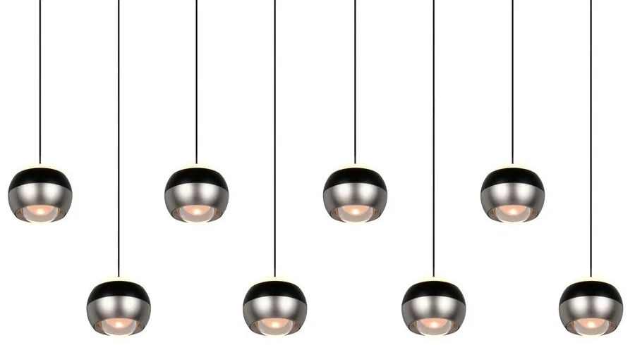 Fekete-ezüstszínű LED függőlámpa Orbit – Trio Select