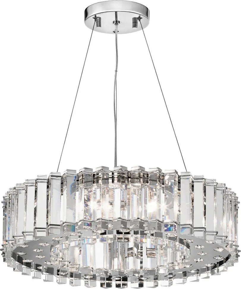 ELSTEAD KL-CRYSTAL-SKYE8 CRYSTAL Kristály Függesztett Lámpa Króm, Átlátszó G9 IP20
