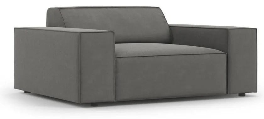 Szürke bársony fotel Jodie – Micadoni Home