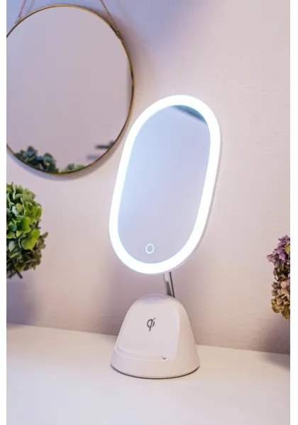 Immax 08970L - LED állítható tükör vezeték nélküli töltéssel LED/18W/230V