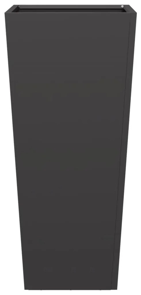 vidaXL fekete acél kerti növénytartó 35 x 35 x 75 cm