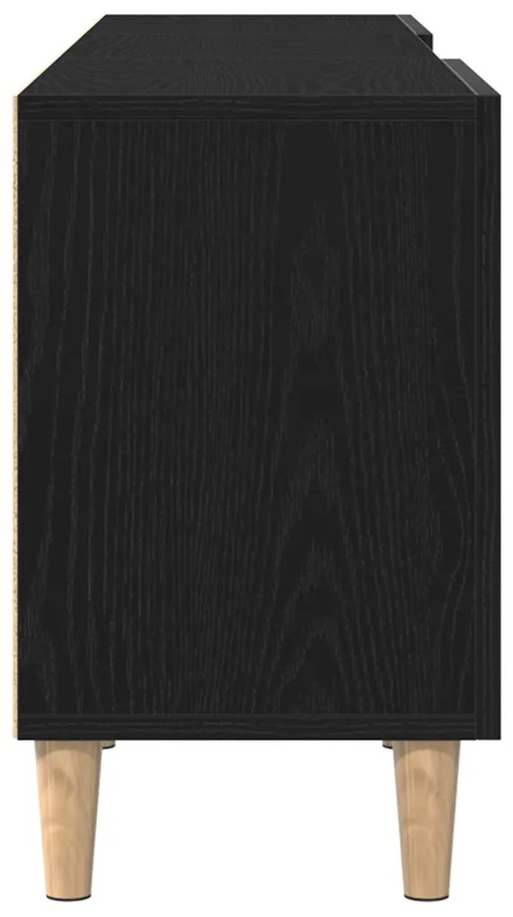 TV Állvány - Fekete Tölgy, 150x30x50 cm, Mérnöki Fából készült