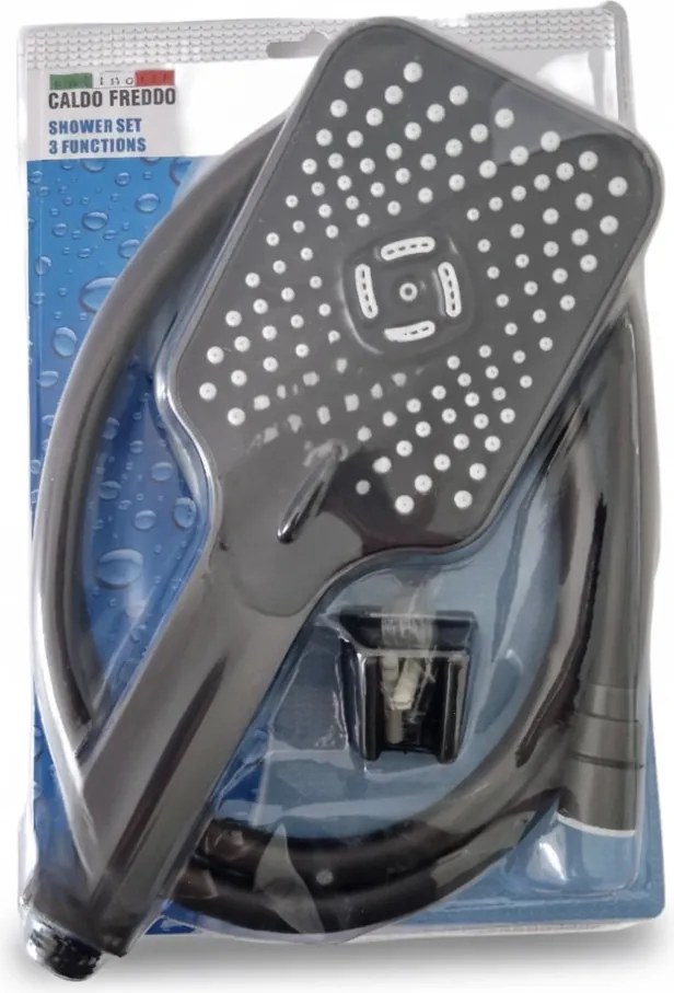Caldo Freddo Blackspirit zuhanyszett - 3 funkciós zuhanyfejjel - GUNMETAL - fegyverszürke