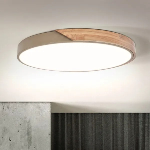 BRILAGI - LED Dimmelhető lámpatest PILANA LED/60W/230V tölgy/bézs átm. 60 cm + távirányító