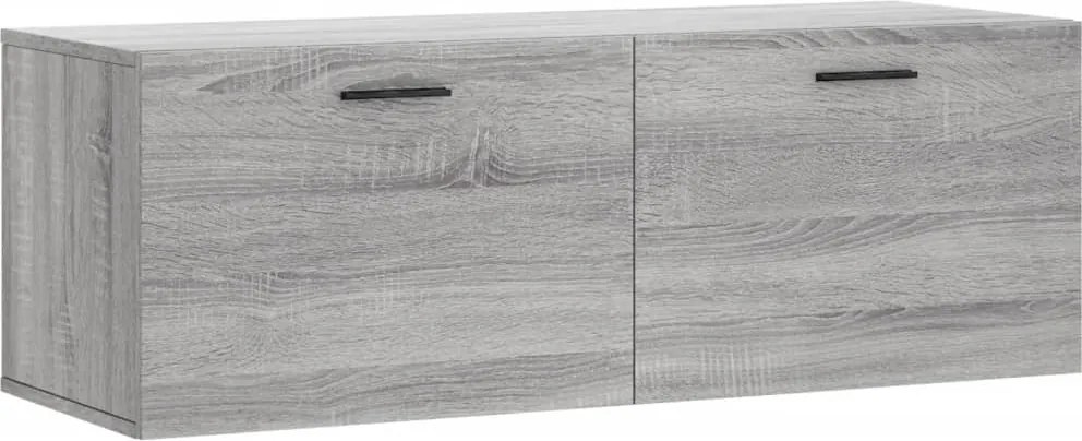 vidaXL szürke sonoma színű szerelt fa faliszekrény 100 x 36,5 x 35 cm
