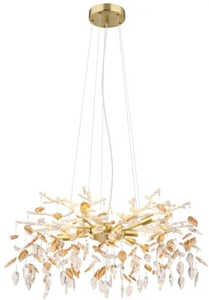 Globo 64132-8 - Csillár zsinóron DANNA 8xG9/8W/230V átm. 61 cm arany