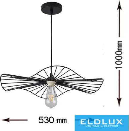 UNIVERSO Függeszték E27 max.60w IP20 ∅530 fekete