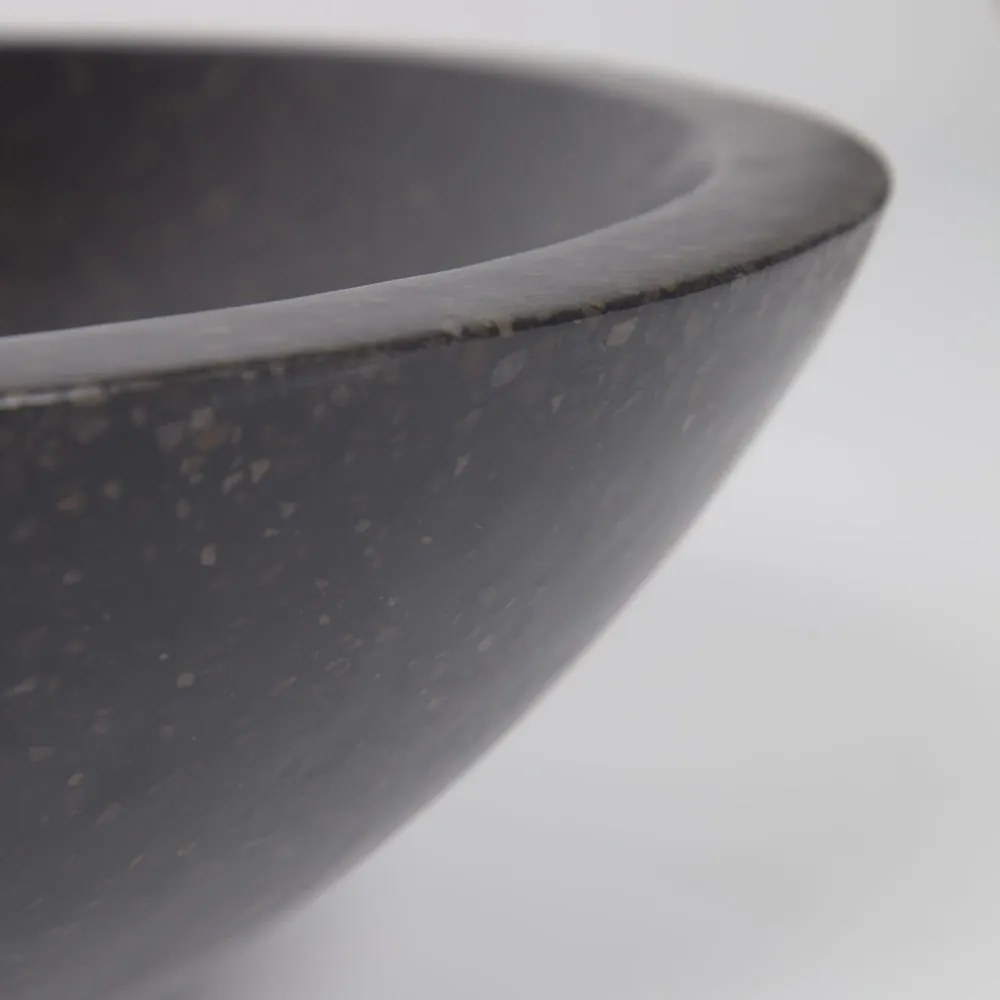 Sunday fekete terrazzo mosdókagyló, ø 40 cm - Kave Home