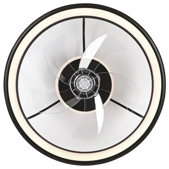 LED Mennyezeti lámpa ventilátorral FARGO LED/37W/230V fekete + távirányító