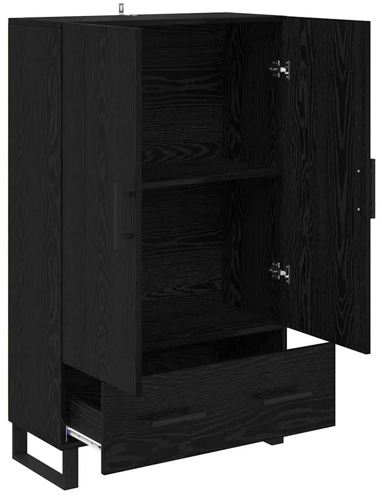 Magasfiú fiókkal Fekete tölgy 69,5 x 30 x 115 cm Faanyag