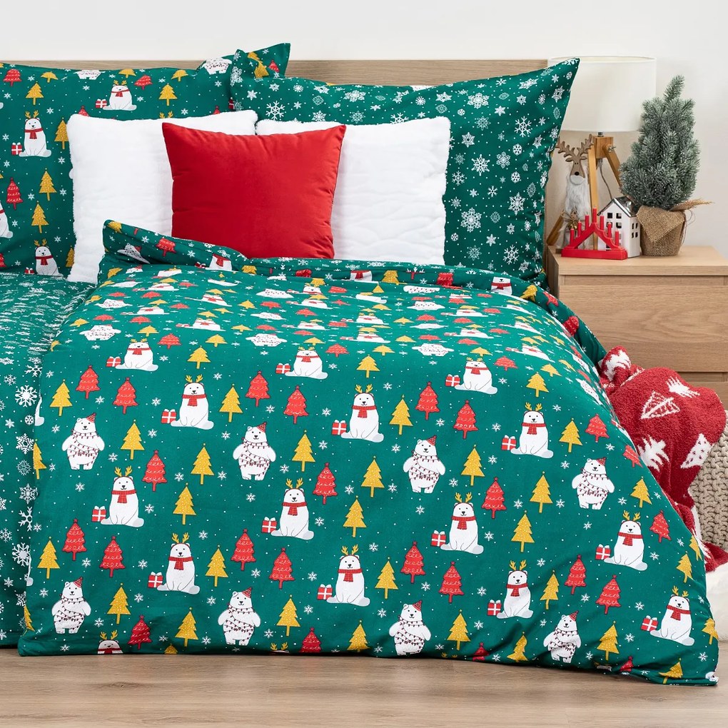 4Home Polar Bear pamut ágyneműhuzat, 140 x 200 cm, 70 x 90 cm