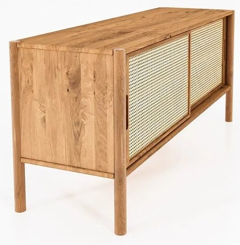 Tölgyfa TV-állvány 142x64 cm Pola - The Beds