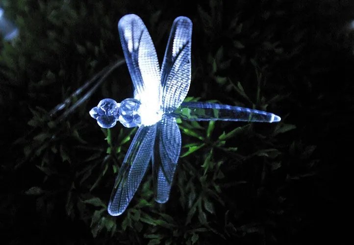 Kerti dekorációs napelemes LED lámpa - Szitakötők 24 LED dióda