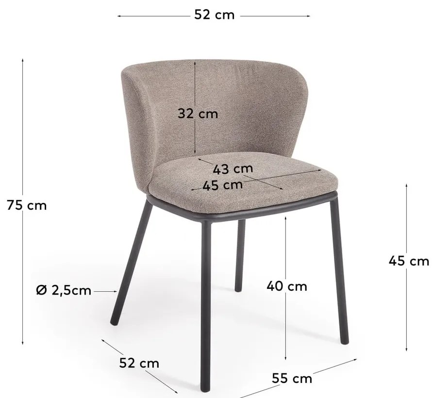 Világosbarna étkezőszék Ciselia – Kave Home