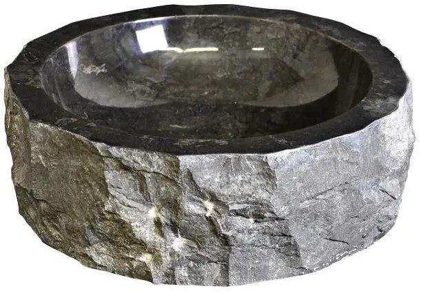 DIVERO Mosdókagyló márvány Black Ø47