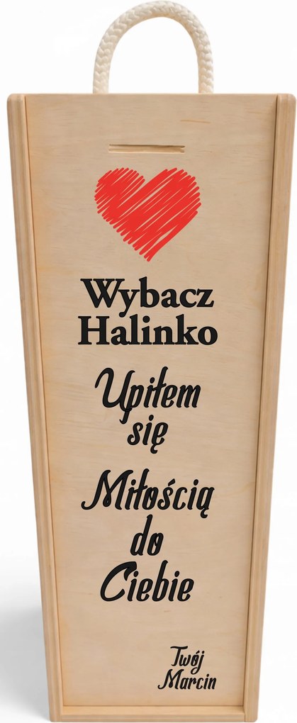 Fából készült Borosdoboz Alkohol Valentin-nap Ajándék A Nevek Ajándék