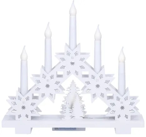 Solight 1v265 - LED Karácsonyi gyertyatartó 5xLED/2xAA meleg fehér