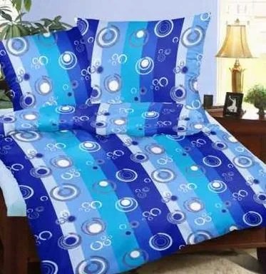 Ágyneműhuzat kéregből 160x200 Hold kék karikás gombok 100% pamut