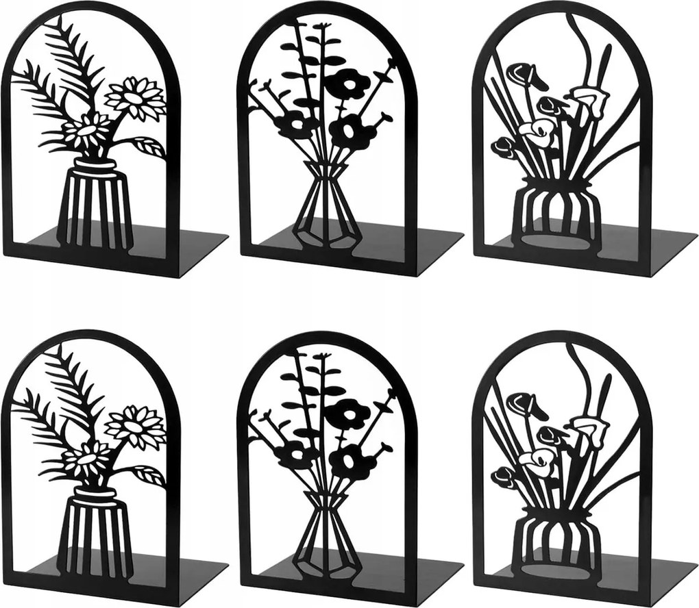 Könyvtámasz Fém könyvtámasz könyvekhez Könyvtartó 6 Db