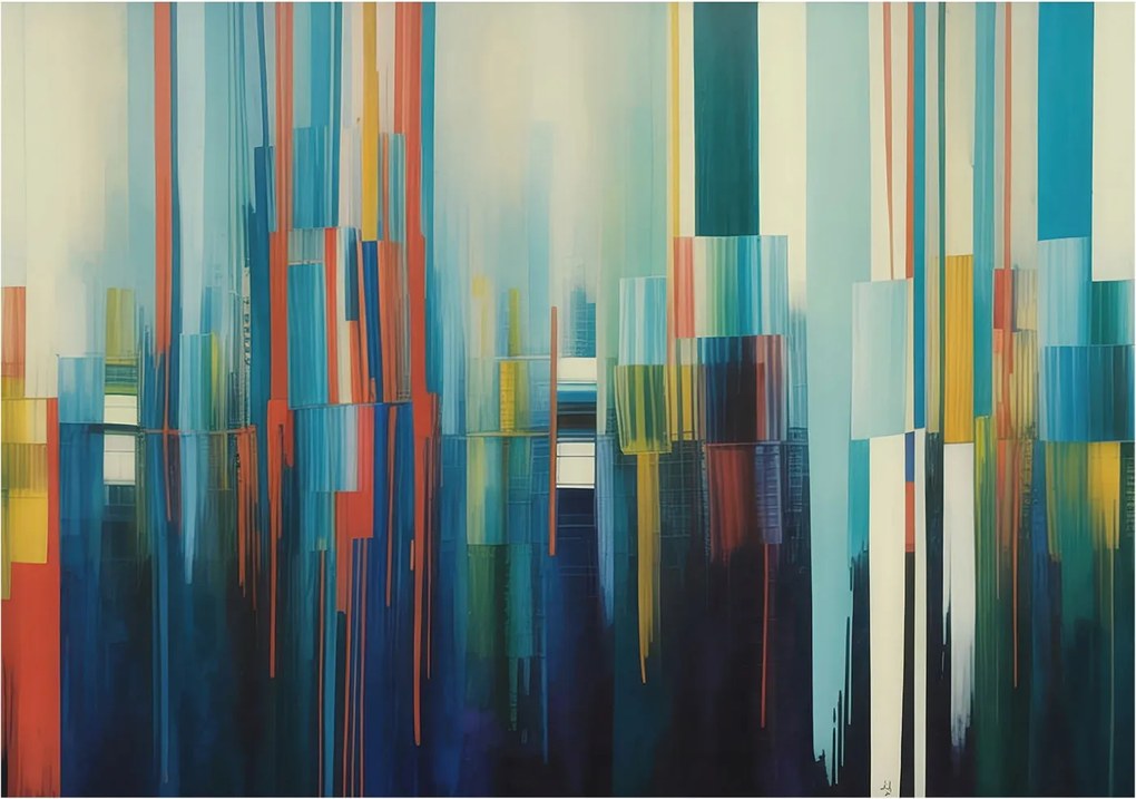 Fali fotótapéta előszoba konyhába Absztrakt csíkok 208x146 Ragasztó