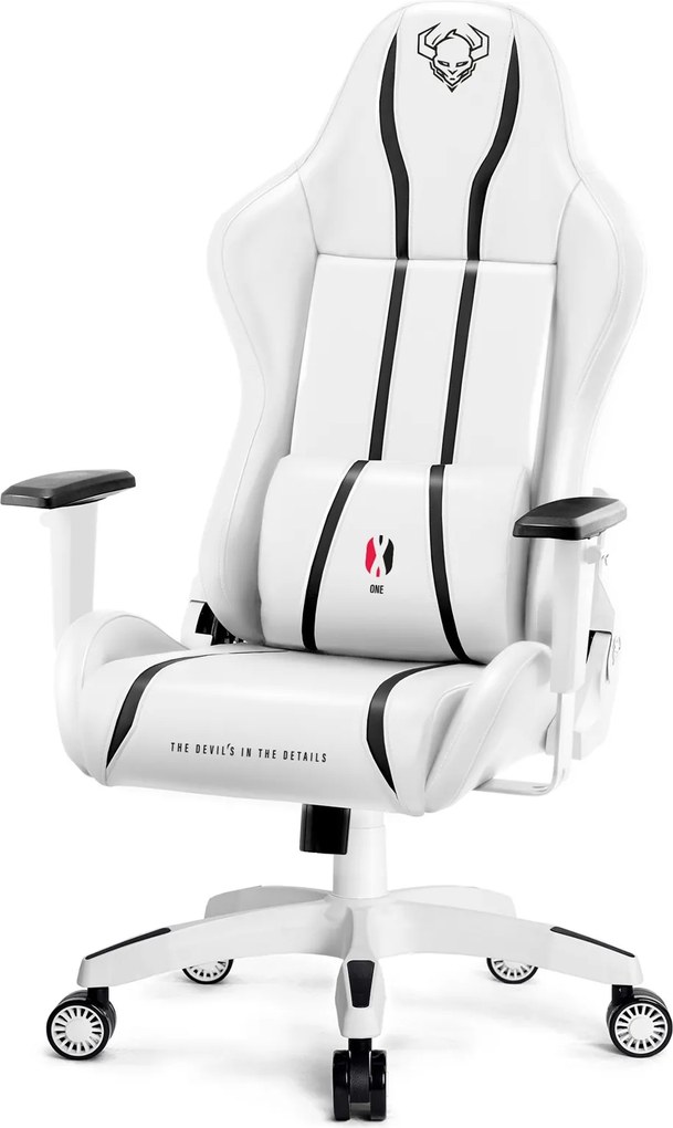 Gamer szék műbőr Small Size, fehér-fekete: Diablo X-One 2.0