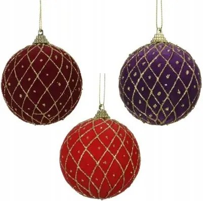 Hungarocell gömb csillámos hálóval – 8 cm