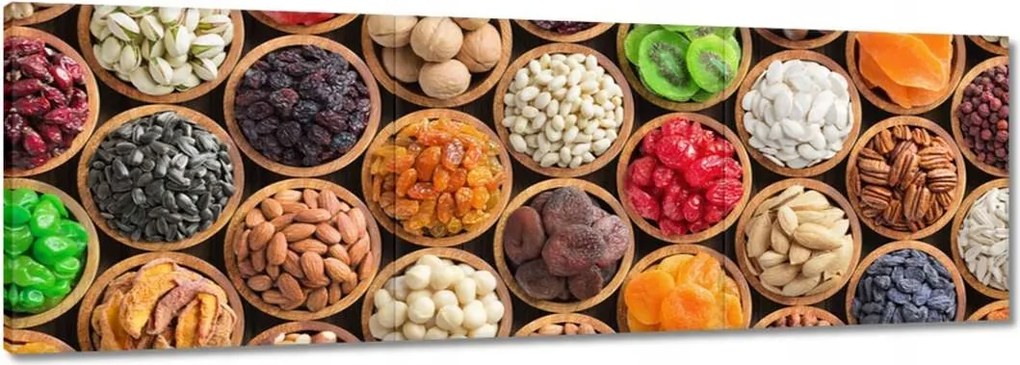Vászonkép 90x30 Bakalie és dió