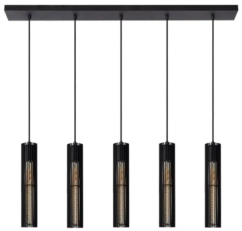 Lucide 73406/05/30 - Csillár zsinóron LIONEL 5xE27/60W/230V