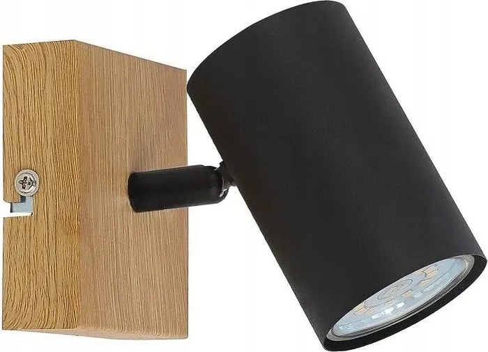 Fali lámpa skandináv fekete fa utánzatú reflektor Reality
