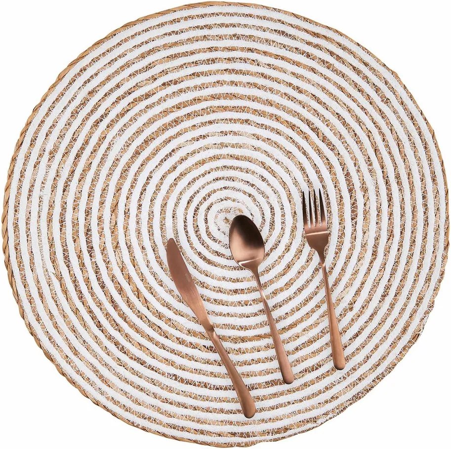 SAUVAGE alátét natúr/fehér, 38 cm