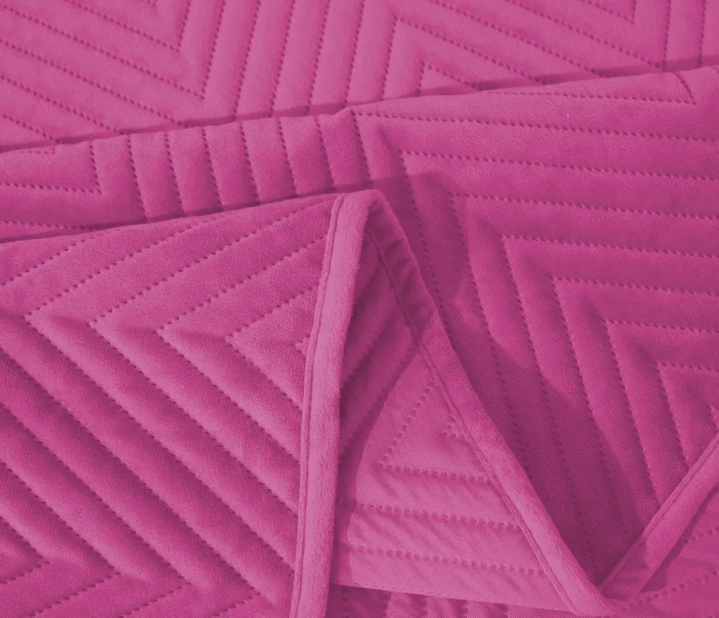 Lila bársony ágytakaró ARROW VELVET Méret: 200 x 220 cm