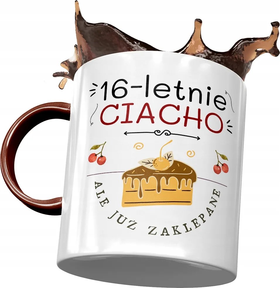 Bordó Bögre Születésnapra 16 16. 16. Ajándék Nyomtatott Fotóval