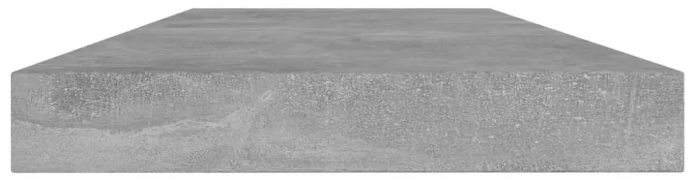 4 db betonszürke szerelt fa könyvespolc 40 x 10 x 1,5 cm