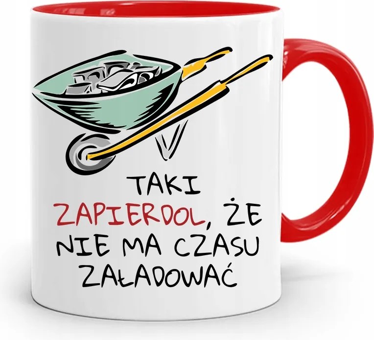 Piros Építőipari Bögre Barkácsoló Szakember Ajándék fényképes nyomtatással