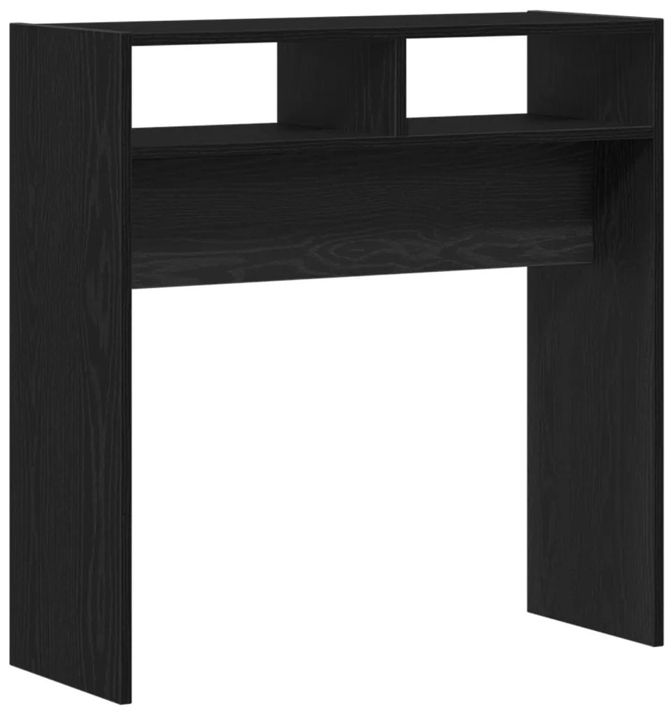 fekete tölgy konzolasztal - 78x30x80 cm - Műanyagfából készült