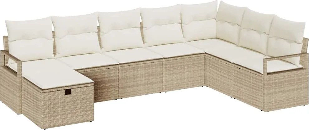 vidaXL Kanapé Szett párnával 5 pcs polirattan