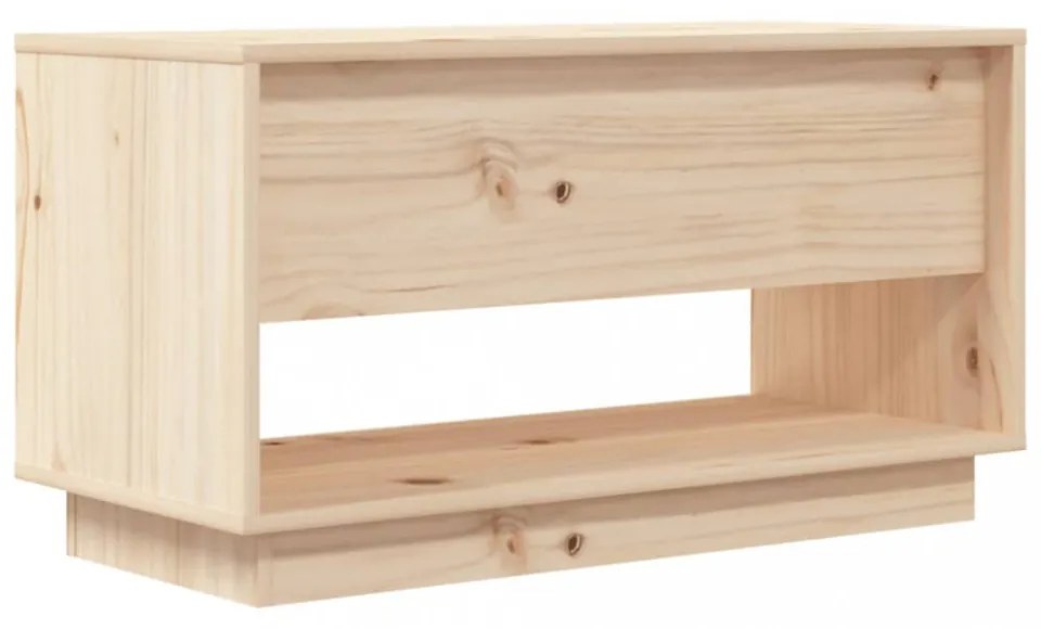 tömör fenyőfa TV-szekrény 74 x 34 x 40 cm