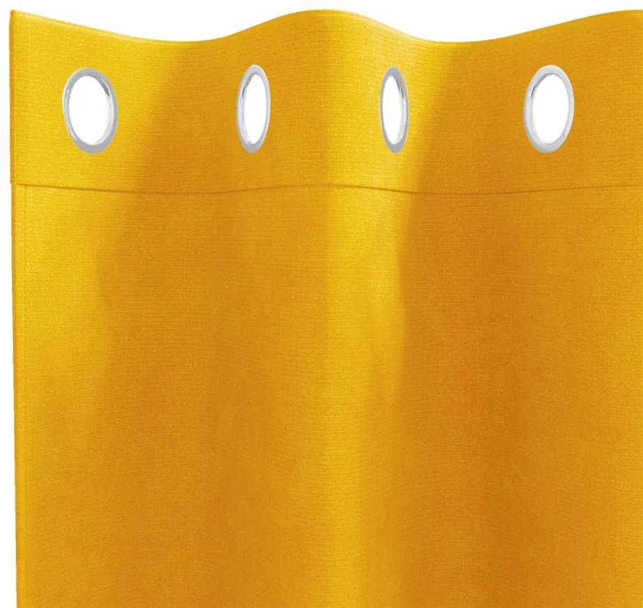 Függönyök függönyökkel 2 pcs Mustár sárga 140 x 225 cm Bársony