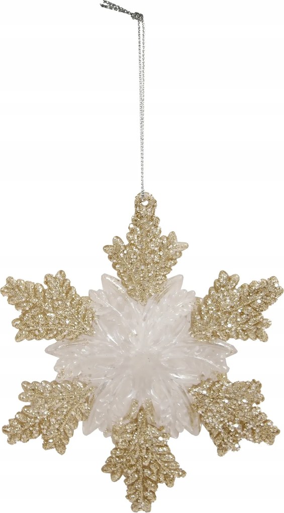 Karácsonyi medál arany hópehely 117550 Art-pol 1db