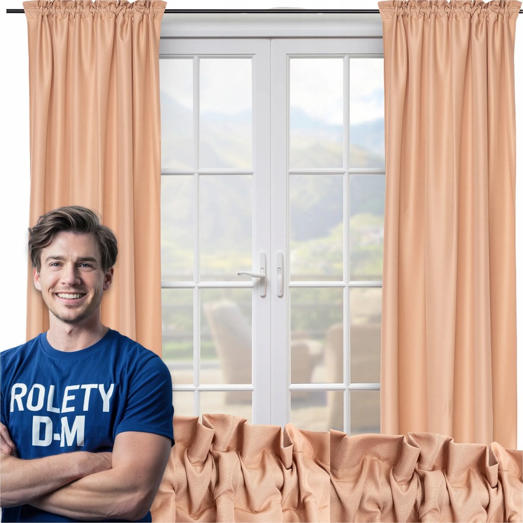 Sötétítő Függöny Szalag Kész Függöny 140x250 Cappuccino színek