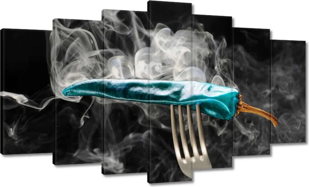 Vászonkép 140x80 Kék paprika