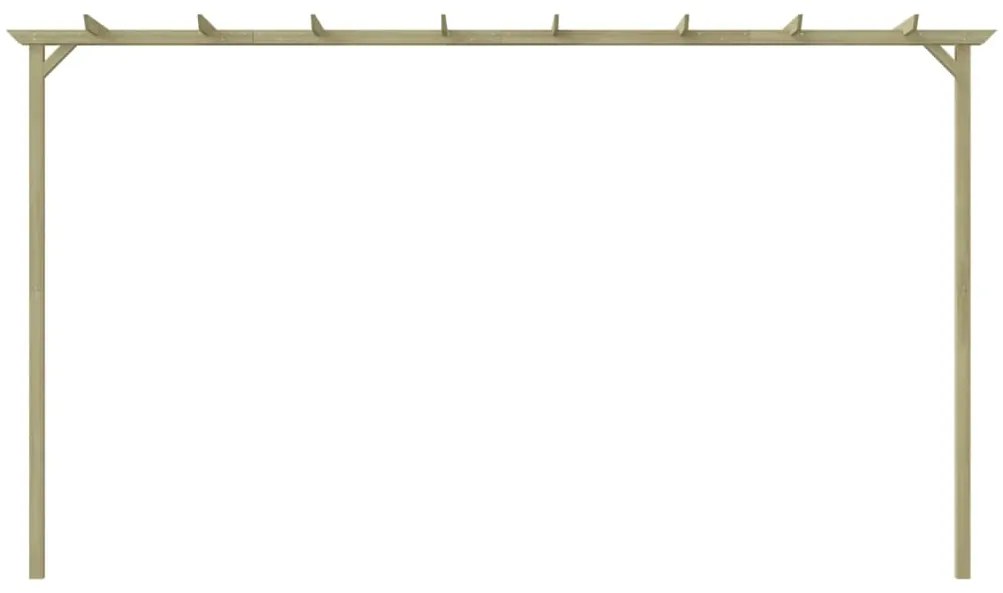 vidaXL kerti pergola impregnált fenyőfalécekből 360 x 200 x 60 cm