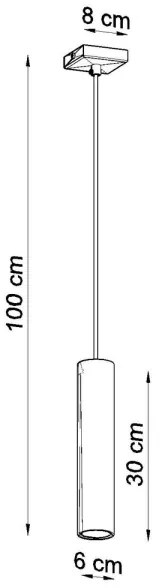 Sollux SL.0323 - Csillár zsinóron LAGOS 1 1xGU10/10W/230V fehér