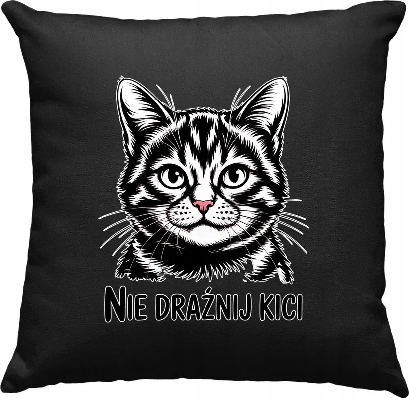 Cica-macska párna cica nem karcoló mém 2 fekete