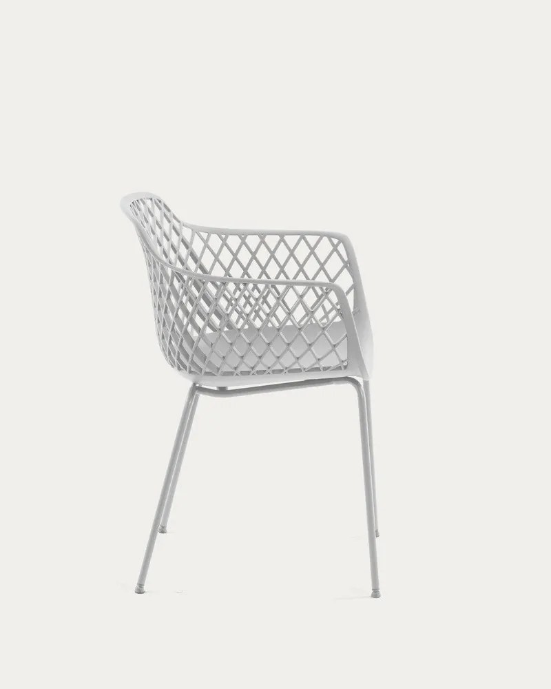 Fehér fém kerti szék Quinn – Kave Home