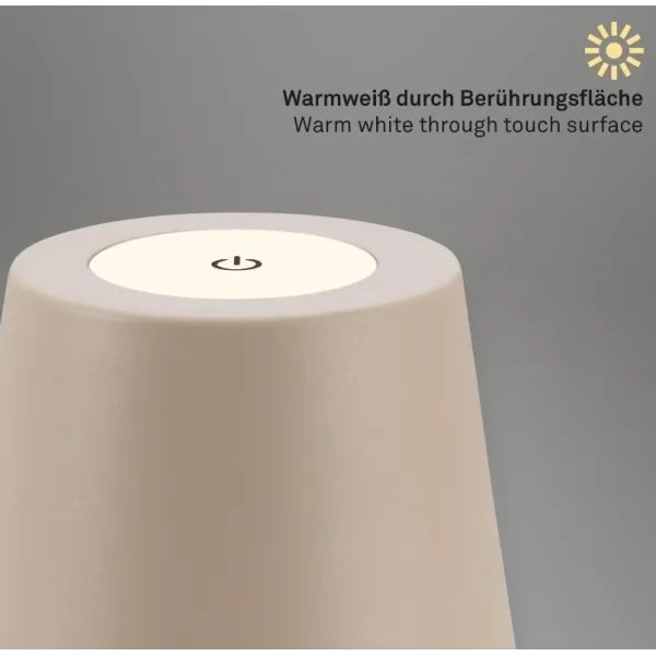 Briloner 7508011 - LED töltős asztali lámpa LED/2,5W/5V IP44 bézs